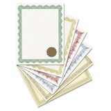 Parchment Paper Certificates, 8-1-2 X 11, Optima Gold Border, 25-pack