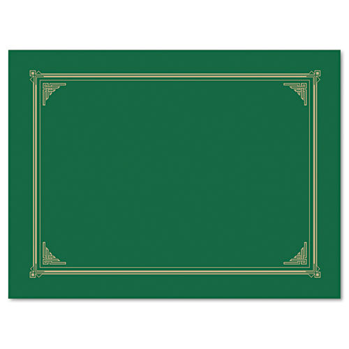 Certificate-document Cover, 12 1-2 X 9 3-4, Green, 6-pack
