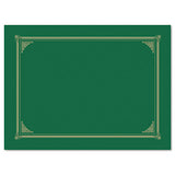 Certificate-document Cover, 12 1-2 X 9 3-4, Green, 6-pack