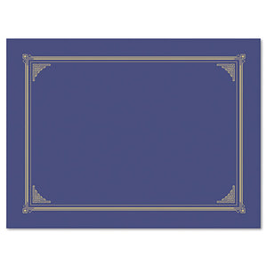 Certificate-document Cover, 12 1-2 X 9 3-4, Metallic Blue, 6-pack