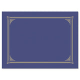 Certificate-document Cover, 12 1-2 X 9 3-4, Metallic Blue, 6-pack