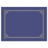 Certificate-document Cover, 12 1-2 X 9 3-4, Metallic Blue, 6-pack