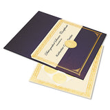 Ivory-gold Foil Embossed Award Cert. Kit, Blue Metallic Cover, 8-1-2 X 11, 6-kit