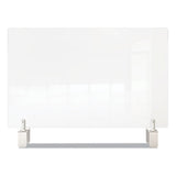 Clear Partition Extender With Attached Clamp, 29 X 3.88 X 30, Thermoplastic Sheeting