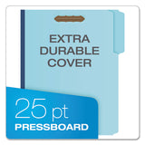 Earthwise By Heavy-duty Pressboard Folders With Two Fasteners, 1-3-cut Tabs, 2" Expansion, Letter Size, Light Blue, 25-box