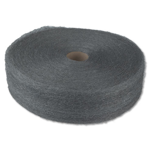 Industrial-quality Steel Wool Reel, #1 Medium, 5-lb Reel, 6-carton