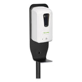 Automatic Hands-free Foam Hand Sanitizer-soap Dispenser With Floor Stand, 1,200 Ml, 6 X 4.4 X 45, White-black Stand