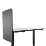 Desk Modesty Adjustable Height Desk Screen Cubicle Divider And Privacy Partition, 23.5 X 1 X 36, Polyester, Ash