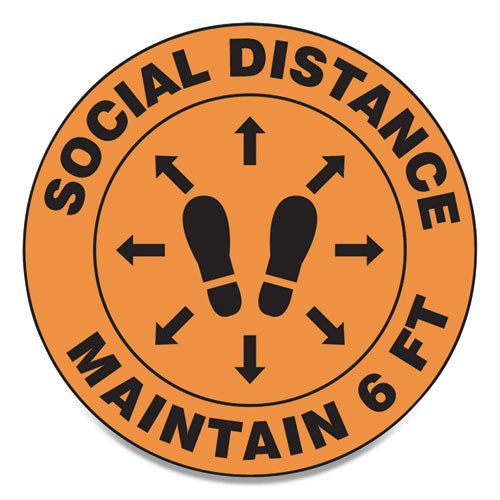 Slip-gard Social Distance Floor Signs, 17
