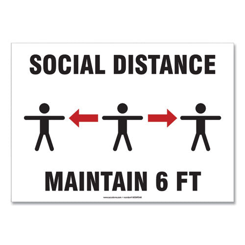 Social Distance Signs, Wall, 10 X 7, 