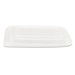 Microwave Safe Container Lid, Plastic, Fits 24-32 Oz, Rectangular, Clear, 75-bag