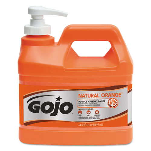 Natural Orange Pumice Hand Cleaner, Citrus, 0.5 Gal Pump Bottle, 4-carton