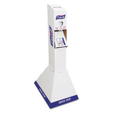 Quick Floor Stand Kit With Two 1,000 Ml Purell Advanced Hand Sanitizer Refills, White-blue, 29 X 29 X 52