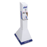 Quick Floor Stand Kit With Two 1,000 Ml Purell Advanced Hand Sanitizer Refills, White-blue, 29 X 29 X 52
