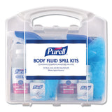 Body Fluid Spill Kit, 4.5" X 11.88" X 11.5", One Clamshell Case With 2 Single Use Refills-carton