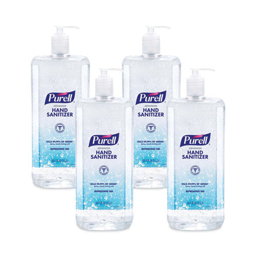 Advanced Refreshing Gel Hand Sanitizer, Clean Scent, 1.5 L Pump Bottle, 4-carton