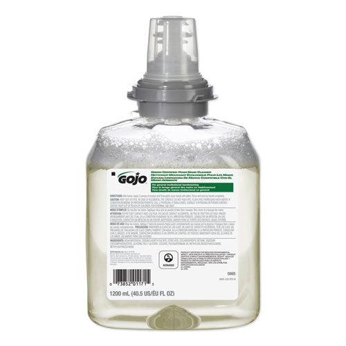 Tfx Green Certified Foam Hand Cleaner Refill, Unscented, 1,200 Ml, 2-carton