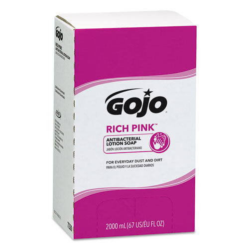Rich Pink Antibacterial Lotion Soap Refill, Floral, 2,000 Ml, 4-carton