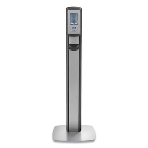 Messenger Cs8 Silver Panel Floor Stand With Dispenser, 1,200 Ml, 15.13 X 16.62 X 52.68, Graphite-silver