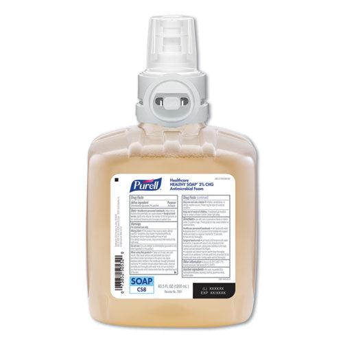 Healthy Soap 2.0% Chg Antimicrobial Foam, Fragrance-free, 1,200 Ml, 2-carton