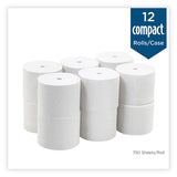 Compact Coreless Bath Tissue, Septic Safe, 2-ply, White, 750 Sheets-roll, 36-carton