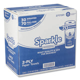 Sparkle Ps Perforated Paper Towels, 2-ply, 11x8 4-5, White,70 Sheets,30 Rolls-ct