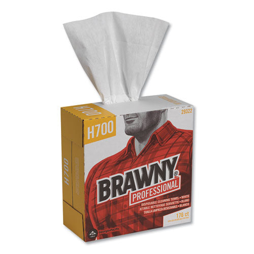 Heavyweight Hef Disposable Shop Towels, 9x12.5, White, 176-box, 10 Box-crtn