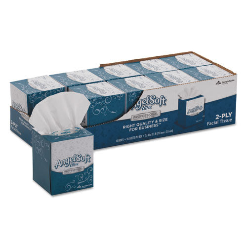 Ps Ultra Facial Tissue, 2-ply, White, 96 Sheets-box, 10 Boxes-carton