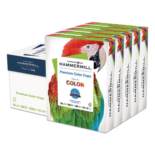 Premium Color Copy Print Paper, 100 Bright, 28lb, 8.5 X 11, Photo White, 500 Sheets-ream, 5 Reams-carton