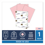 Colors Print Paper, 20lb, 8.5 X 11, Pink, 500-ream