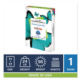 Premium Laser Print Paper, 98 Bright, 24lb, 11 X 17, White, 500-ream