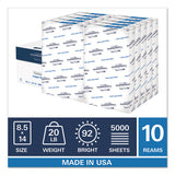 Copy Plus Print Paper, 92 Bright, 20 Lb, 8.5 X 14, White, 500 Sheets-ream, 10 Reams-carton