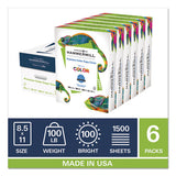Premium Color Copy Cover, 100 Bright, 100lb, 8.5 X 11, 250 Sheets-pack, 6 Packs-carton
