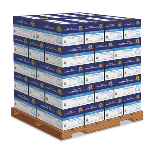 Great White 30 Recycled Print Paper, 92 Bright, 20lb, 8.5 X 11, White, 500 Sheets-ream, 10 Reams-carton, 40 Cartons-pallet