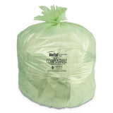Biotuf Compostable Can Liners, 48 Gal, 1 Mil, 42" X 48", Green, 100-carton