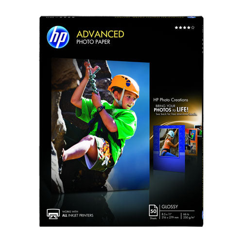 Advanced Photo Paper, 10.5 Mil, 8.5 X 11, Glossy White, 50-pack