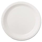 Coated Paper Dinnerware, Plate, 9", White, 50-pack, 10 Packs-carton
