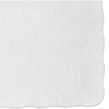 Knurl Embossed Scalloped Edge Placemats, 9.5 X 13.5, White, 1,000-carton