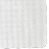 Knurl Embossed Scalloped Edge Placemats, 9.5 X 13.5, White, 1,000-carton