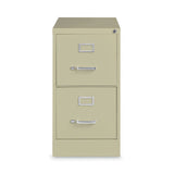 Vertical Letter File Cabinet, 2 Letter-size File Drawers, Putty, 15 X 26.5 X 28.37