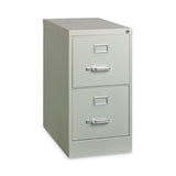 Vertical Letter File Cabinet, 2 Letter Size File Drawers, Light Gray, 15 X 26.5 X 28.37