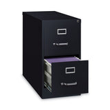 Vertical Letter File Cabinet, 2 Letter-size File Drawers, Black, 15 X 26.5 X 28.37