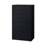 Lateral File Cabinet, 4 Letter-legal-a4-size File Drawers, Black, 30 X 18.62 X 52.5