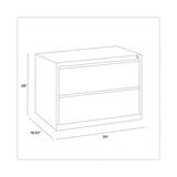 Lateral File Cabinet, 2 Letter-legal-a4-size File Drawers, Putty, 30 X 18.62 X 28
