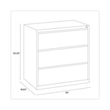 Lateral File Cabinet, 3 Letter-legal-a4-size File Drawers, Putty, 30 X 18.62 X 40.25