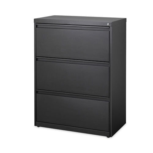 Lateral File Cabinet, 3 Letter-legal-a4-size File Drawers, Black, 30 X 18.62 X 40.25