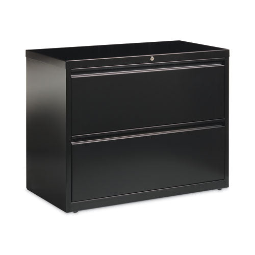 Lateral File Cabinet, 2 Letter-legal-a4-size File Drawers, Black, 36 X 18.62 X 28