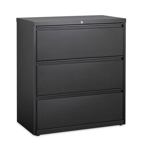 Lateral File Cabinet, 3 Letter-legal-a4-size File Drawers, Black, 36 X 18.62 X 40.25