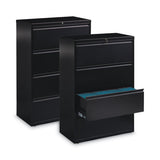 Lateral File Cabinet, 4 Letter-legal-a4-size File Drawers, Black, 36 X 18.62 X 52.5