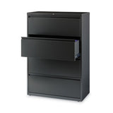 Lateral File Cabinet, 4 Letter-legal-a4-size File Drawers, Charcoal, 36 X 18.62 X 52.5
